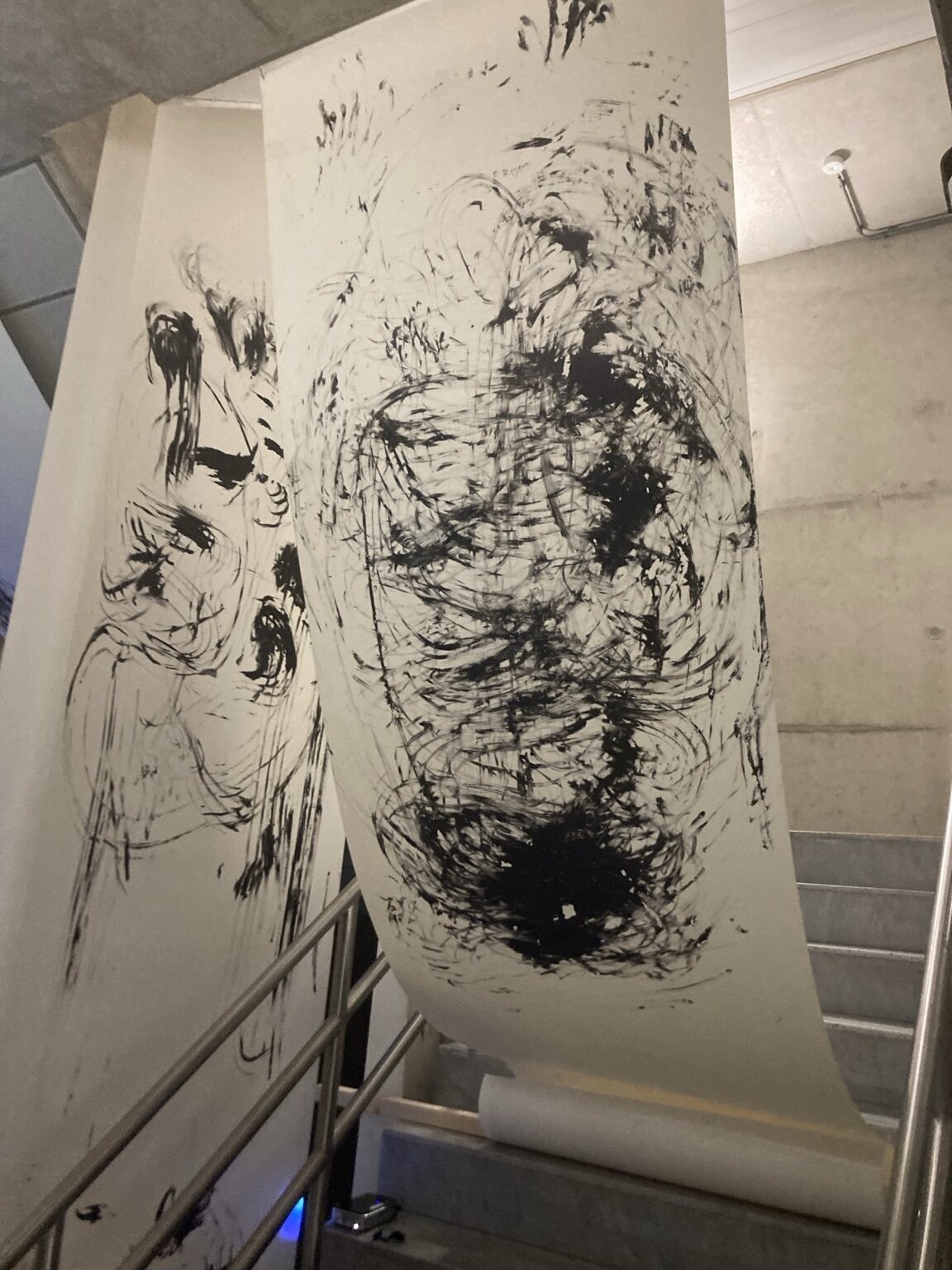 The suspended marked surface seen from below
